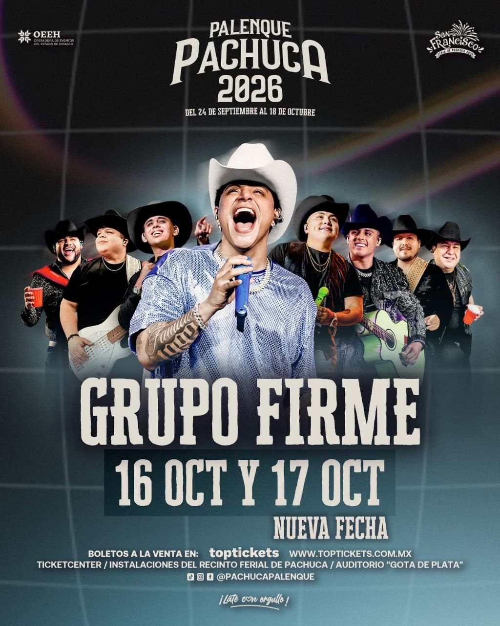 Grupo Firme — 17 Octubre 2026 — Palenque Pachuca 2026