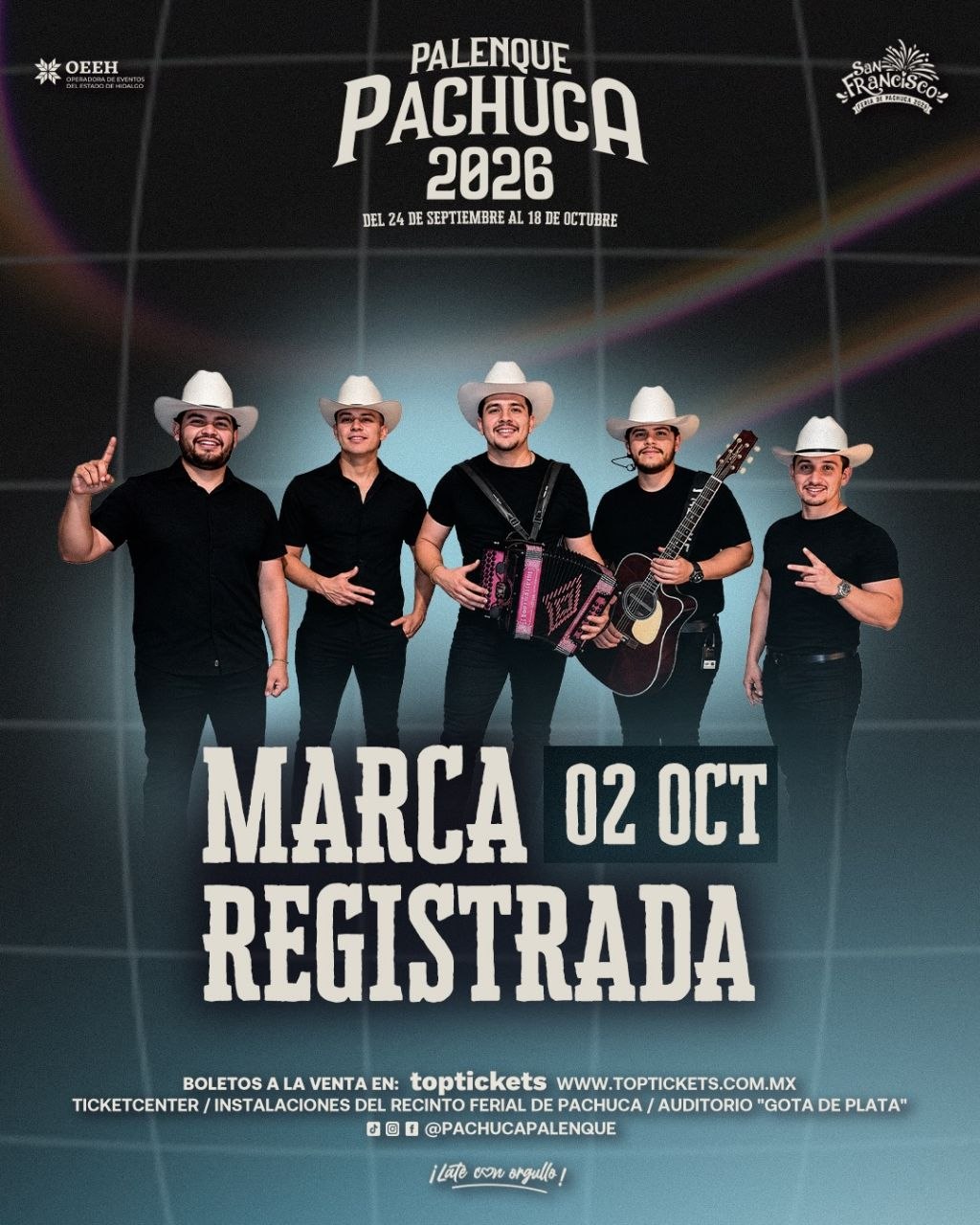 Marca Registrada — 2 Octubre 2026 — Palenque Pachuca 2026