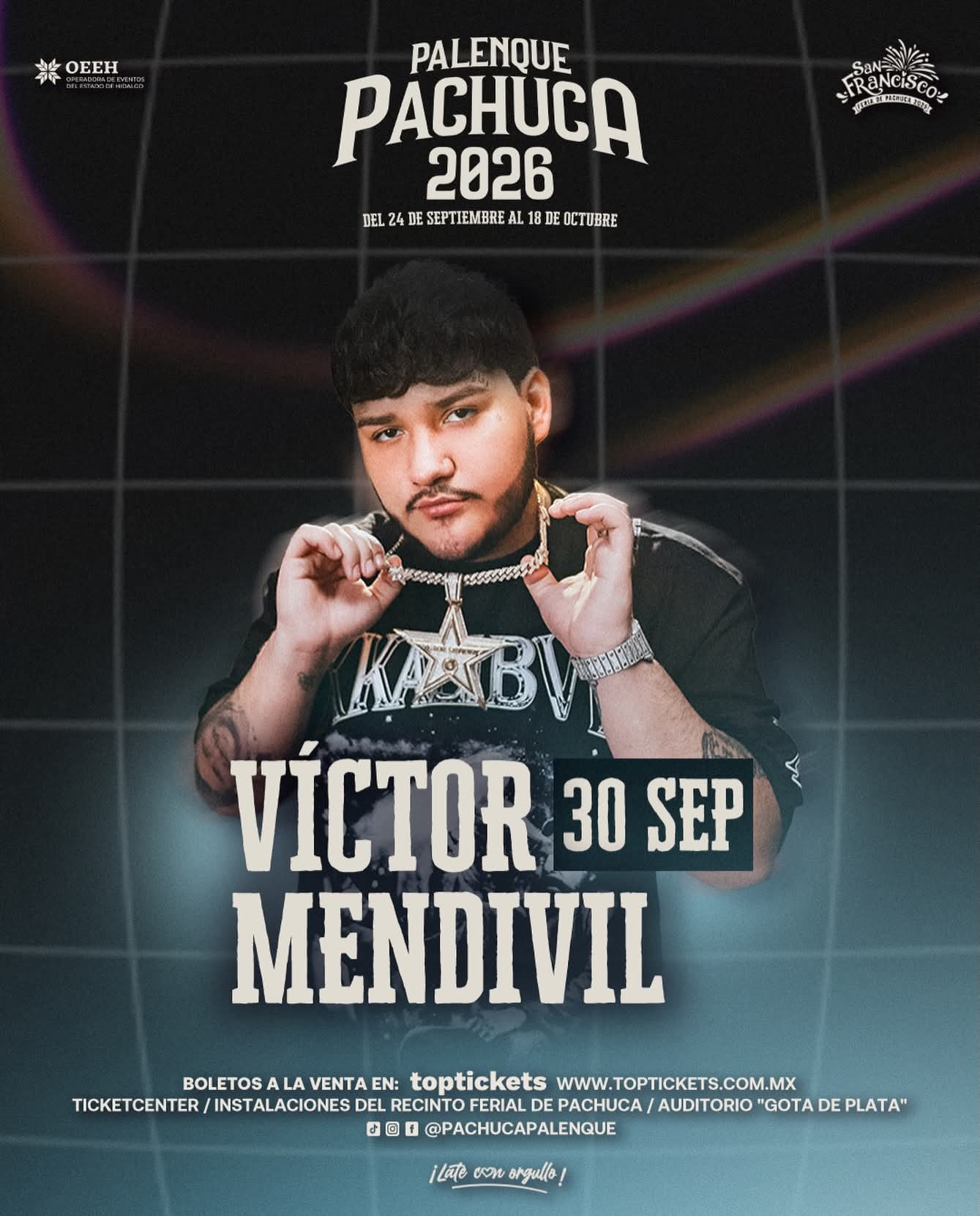 Víctor Mendivil — 30 Septiembre 2026 — Palenque Pachuca 2026