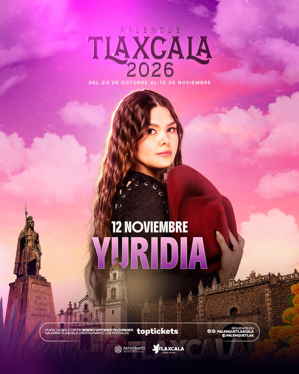 Yuridia — 12 Noviembre 2026 — Palenque Tlaxcala 2026